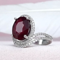 انگشتر یاقوت سرخ آفریقایی نقره زنانه 
