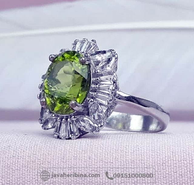 انگشتر زبرجد نقره زنانه شیک _کد:35100