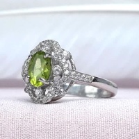 انگشتر زبرجد نقره زنانه خاص 