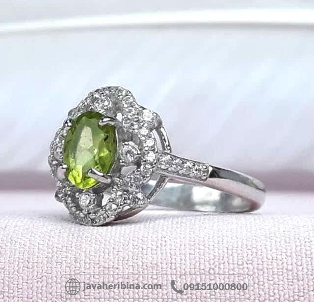انگشتر زبرجد نقره زنانه خاص _کد:35106