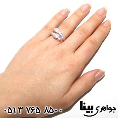 انگشتر ابسیدین دو سر جگوار زنانه