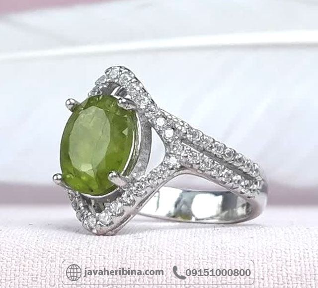 انگشتر زبرجد نقره زنانه بسیار زیبا _کد:35109