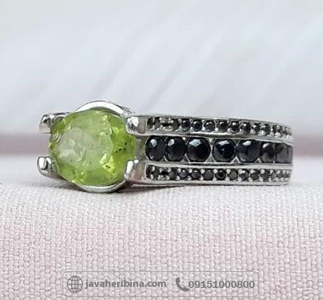 انگشتر زبرجد نقره زنانه _کد:35111