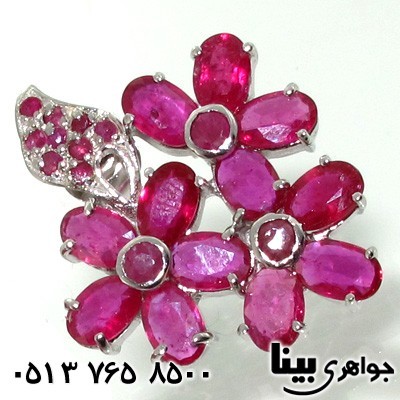 گوشواره یاقوت سرخ شکوفه بهاری