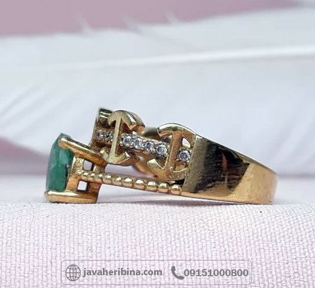 انگشتر زمرد نقره زنانه تایلندی _کد:35119