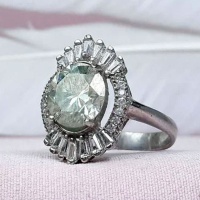 انگشتر الماس روسی (موزانایت) بسیار شیک و زیبا 