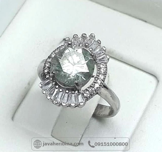 انگشتر الماس روسی (موزانایت) بسیار شیک و زیبا _کد:35121