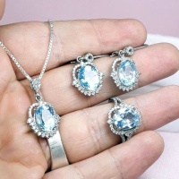 سرویس توپاز نقره زنانه زیبا 