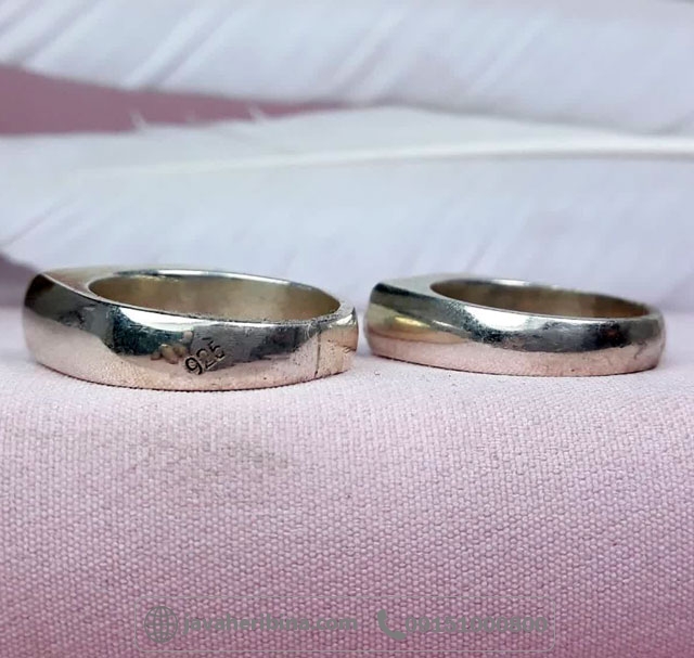 انگشتر فیروزه نیشابوری ست زنانه و مردانه پشت بسته _کد:35123