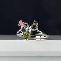 انگشتر تورمالین نقره زنانه بسیار زیبا 