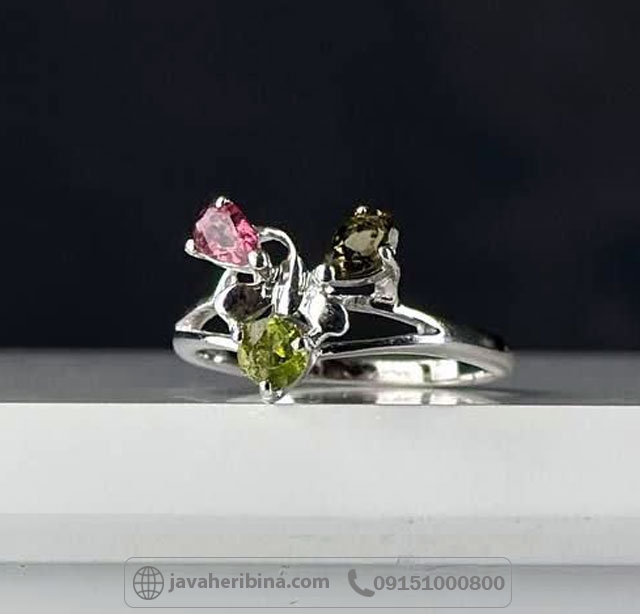 انگشتر تورمالین نقره زنانه بسیار زیبا _کد:35133