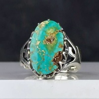 انگشتر فیروزه نیشابوری درشت مردانه 