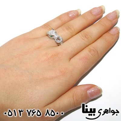 انگشتر ابسیدین جگوار نقره ای