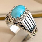 نیشابوری عجمی فاخر با 10 قطعه الماس _کد:35144 نیشابوری عجمی فاخر با 10 قطعه الماس _کد:35144