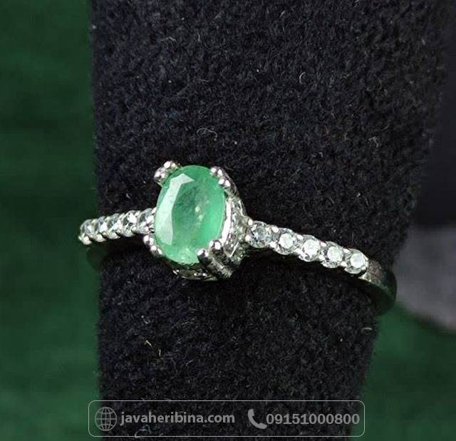 انگشتر زمرد زامبیا نقره زنانه ظریف _کد:35218