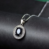 گردنبند یاقوت کبود نقره زنانه بدون زنجیر 