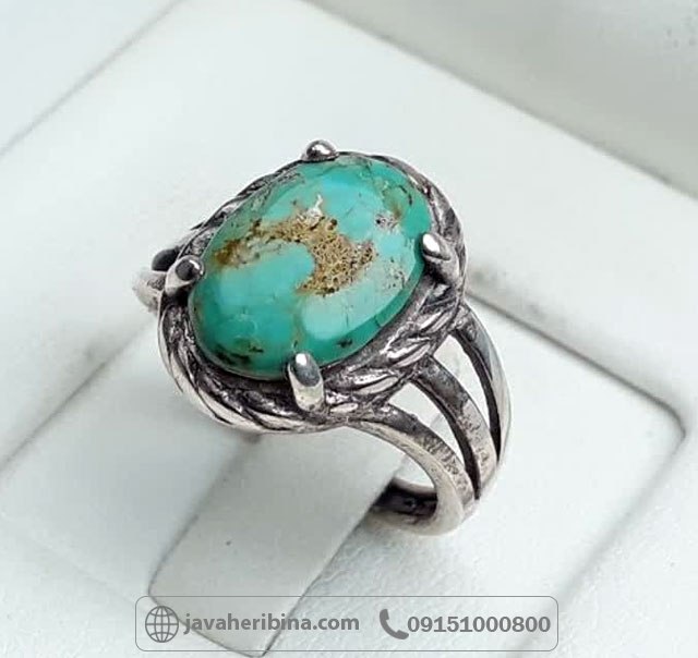 انگشتر فیروزه نیشابوری نقره زنانه _کد:35229