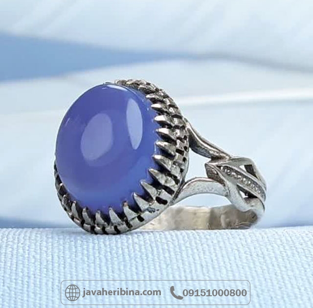 انگشتر عقیق سوسنی نقره مردانه _کد:35232