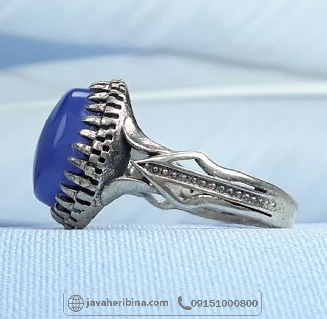 انگشتر عقیق سوسنی نقره مردانه _کد:35232