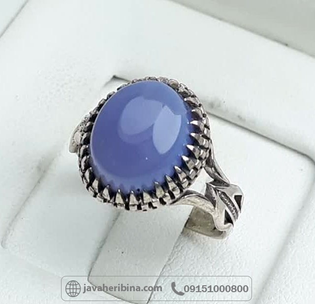 انگشتر عقیق سوسنی نقره مردانه _کد:35232