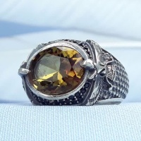 انگشتر الکساندریت نقره مردانه با مخراج نگین های مارکازیت 