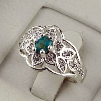 انگشتر فیروزه نیشابوری طلاروس زنانه _کد:35251