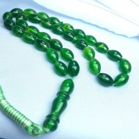 تسبیح کهربا پودری 33 دانه با رنگ خاص _کد:35267