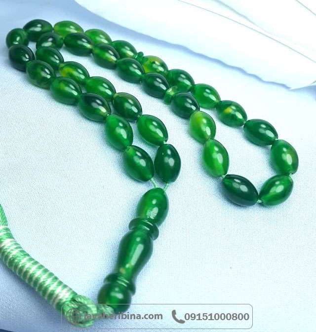 تسبیح کهربا پودری 33 دانه با رنگ خاص _کد:35267