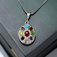 گردنبند چند جواهر نقره زنانه بدون زنجیر _کد:35275