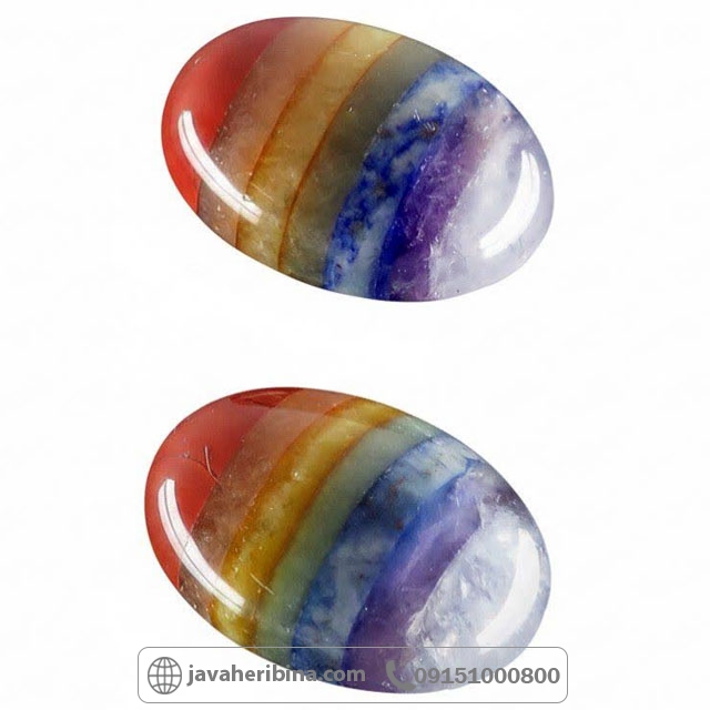 نگین انگشتر چند جواهر هفت چاکرا انرژی درمانی خوشرنگ _کد:35280