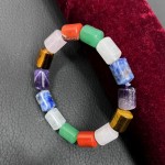 دستبند چند جواهر هفت چاکرا انرژی درمانی خوش رنگ _کد:۳۵۲۸۵