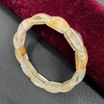 دستبند سیترین سنگی خوش تراش و خوش رنگ _کد:۳۵۲۸۹