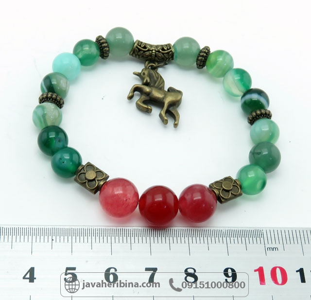 دستبند چند جواهر انرژی درمانی عقیق _کد:35295