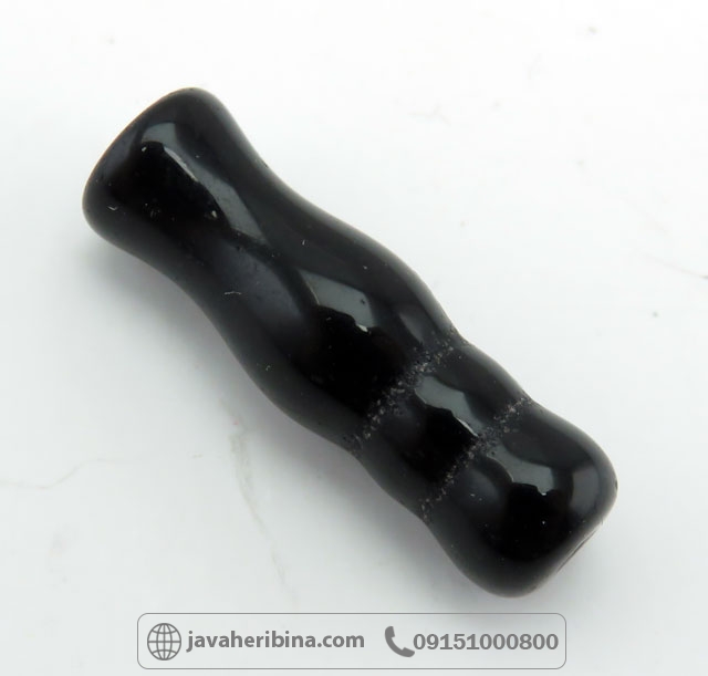 تسبیح سنگی شیخک عقیق سیاه _کد:35298