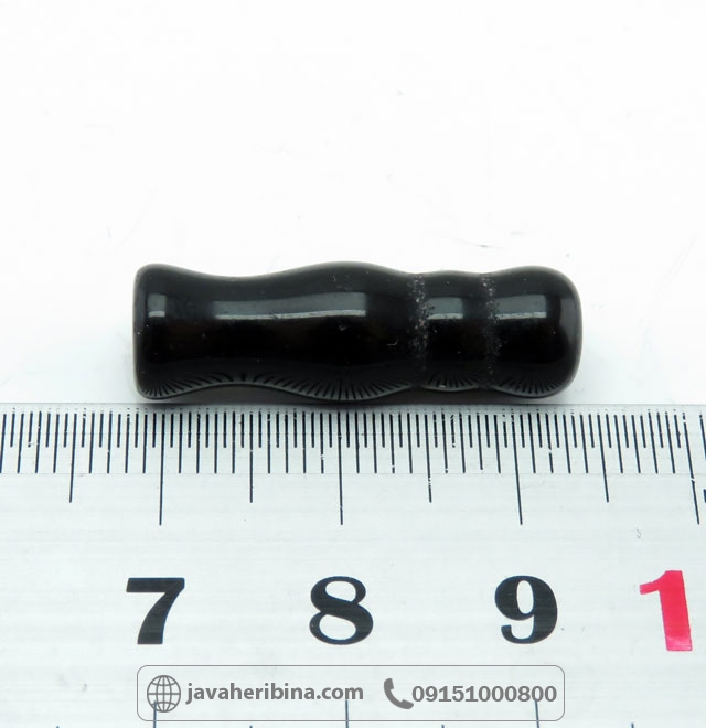 تسبیح سنگی شیخک عقیق سیاه _کد:35298