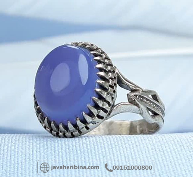 انگشتر عقیق سوسنی نقره مردانه _کد:35305
