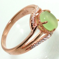 انگشتر سنگ ماه (مون استون) سبز برهون زنانه