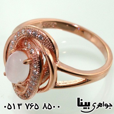 انگشتر سنگ ماه (مون استون) طرح پیچ زنانه