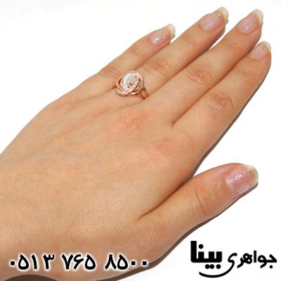 انگشتر سنگ ماه (مون استون) طرح پیچ زنانه