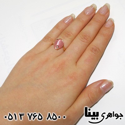 انگشتر سنگ ماه (مون استون) نگارشید زنانه