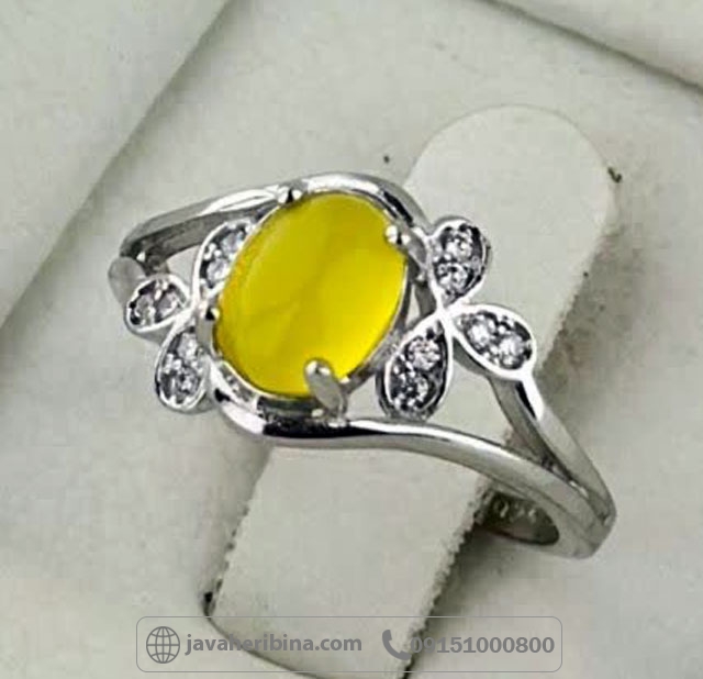 انگشتر عقیق شرف الشمس نقره زنانه با سایز نگین 5*7 _کد:35388