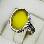 انگشتر عقیق شرف الشمس نقره مردانه میکروستینگ سایز نگین 12*16 _کد:35398