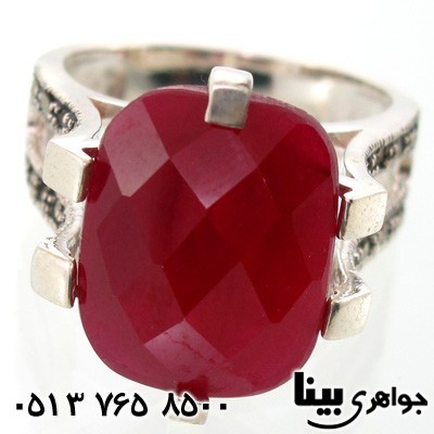 انگشتر یاقوت سرخ باشکوه درشت زنانه