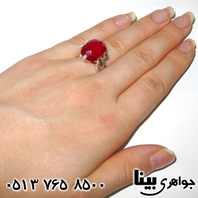 انگشتر یاقوت سرخ باشکوه درشت زنانه
