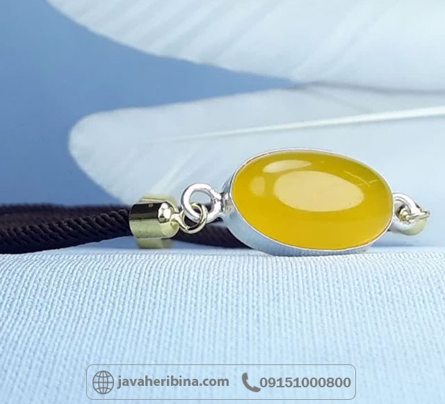 دستبند عقیق شرف الشمس نقره دست ساز و خاص _کد:35449