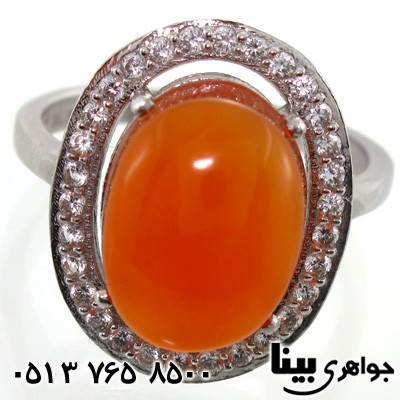 انگشتر عقیق یمنی درشت زنانه