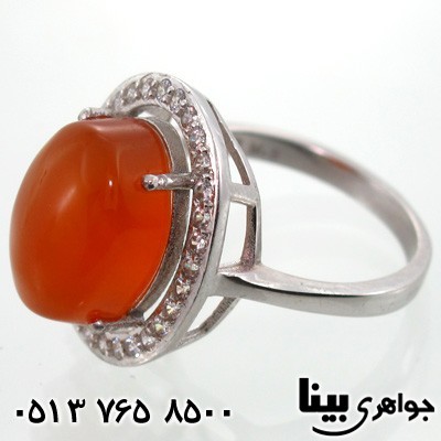 انگشتر عقیق یمنی درشت زنانه