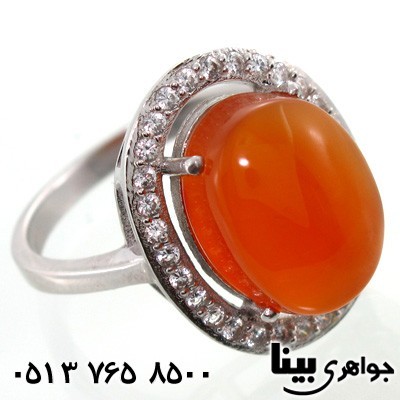 انگشتر عقیق یمنی درشت زنانه
