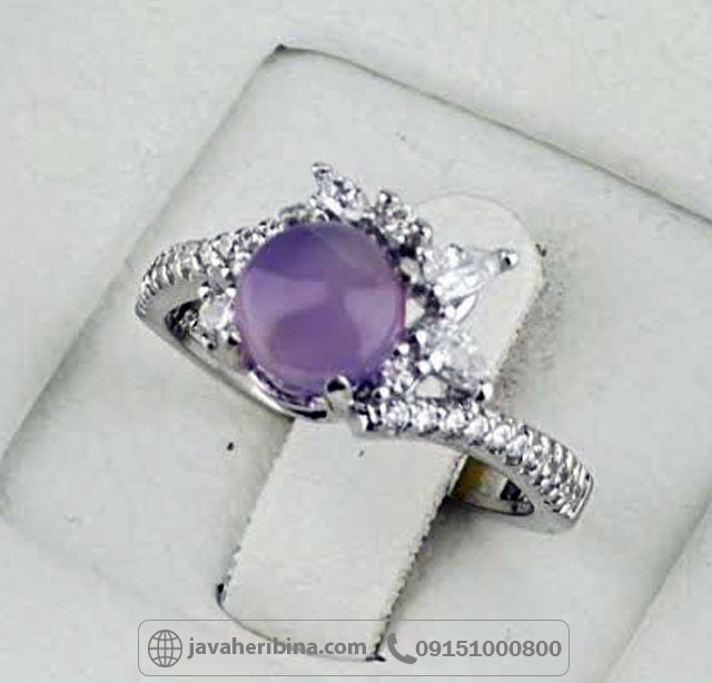 انگشتر آمتیست نقره زنانه بسیار زیبا _کد:35474