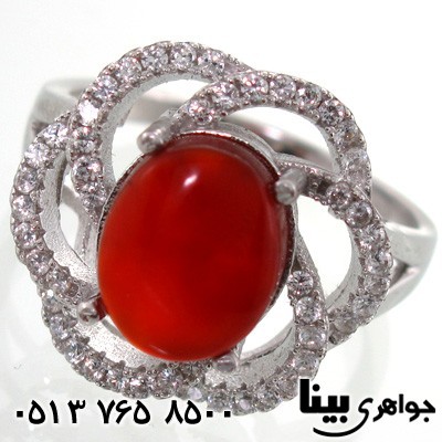 انگشتر عقیق یمنی بهارین زنانه